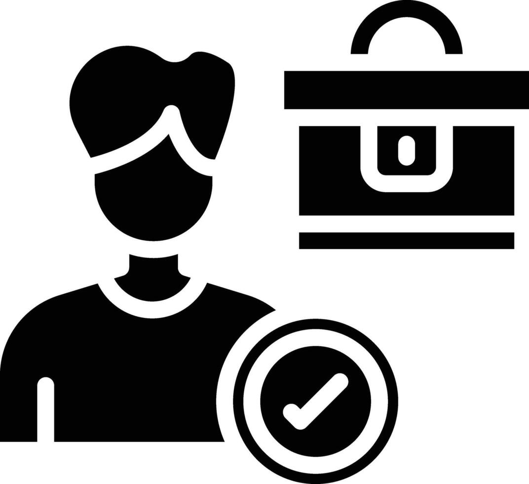 Hired Glyph Icon vector