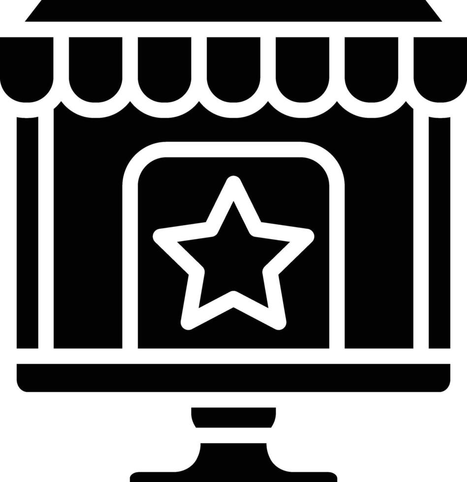 Favourite Store Glyph Icon vector