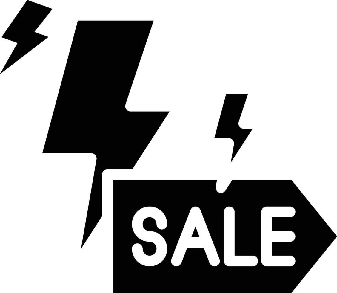Flash Sale Glyph Icon vector