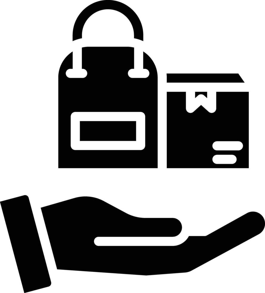 Self Collect Glyph Icon vector