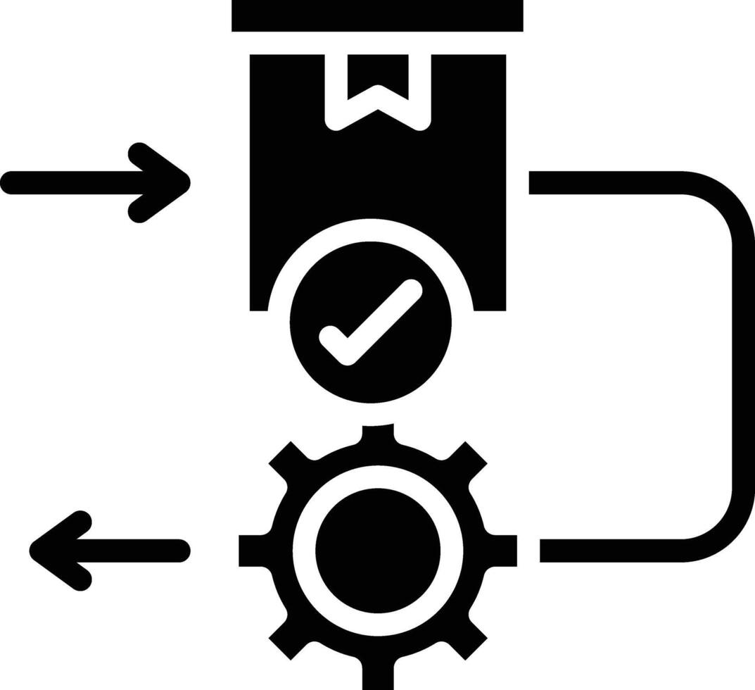 Order Processed Glyph Icon vector