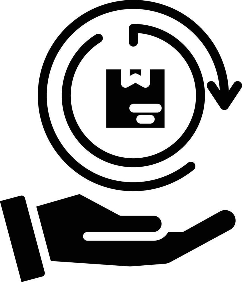 Refund Glyph Icon vector