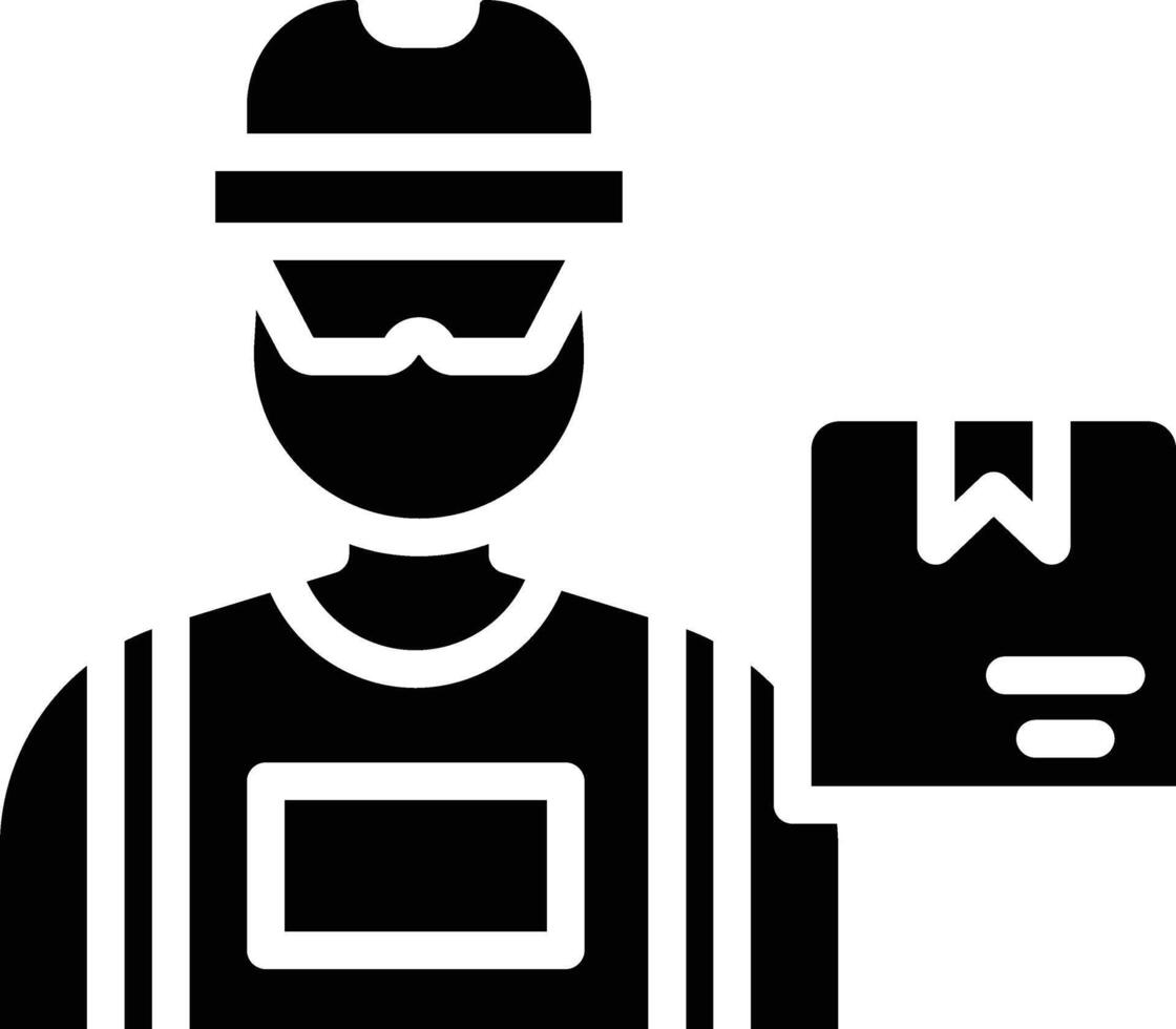 Stolen Package Glyph Icon vector