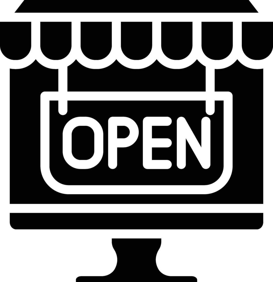 Open Glyph Icon vector