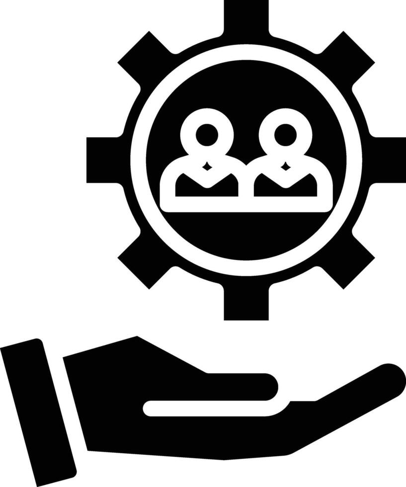 Human Resources Glyph Icon vector