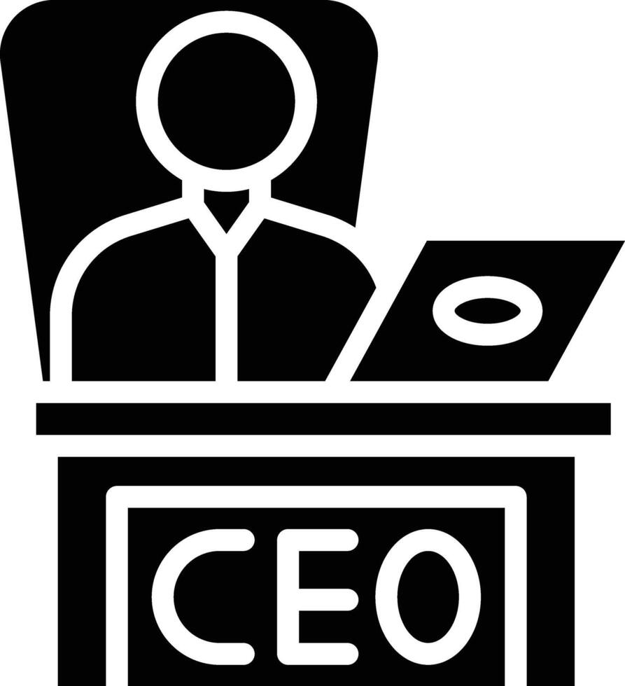 Ceo Glyph Icon vector