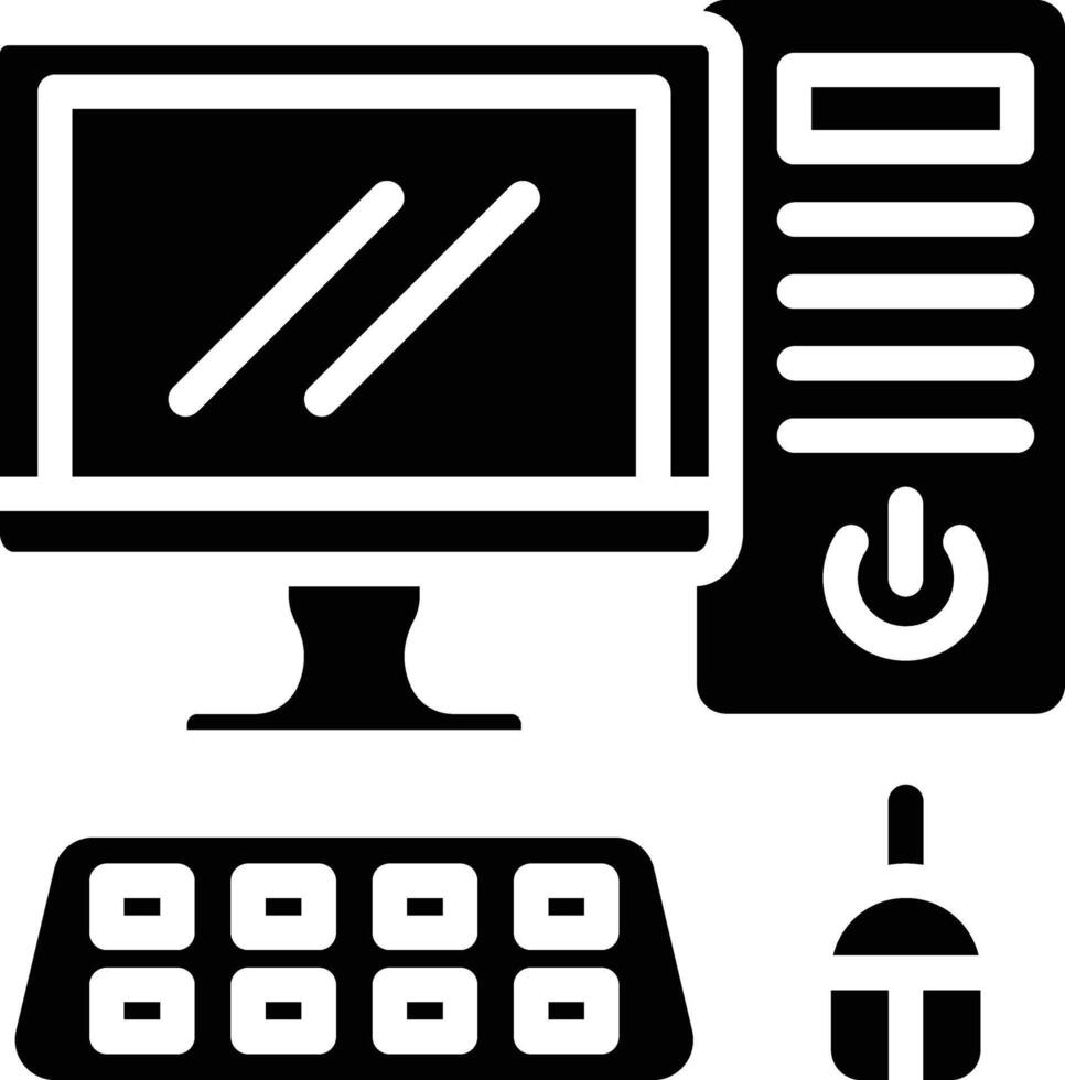 Computer Glyph Icon vector