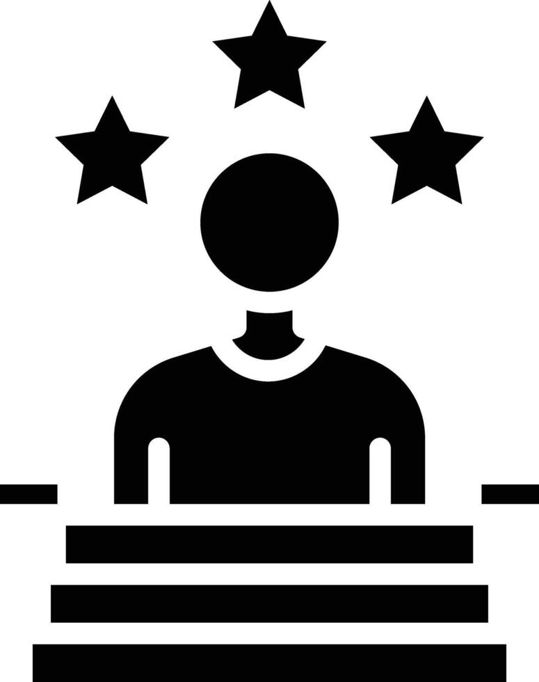 Role Model Glyph Icon vector