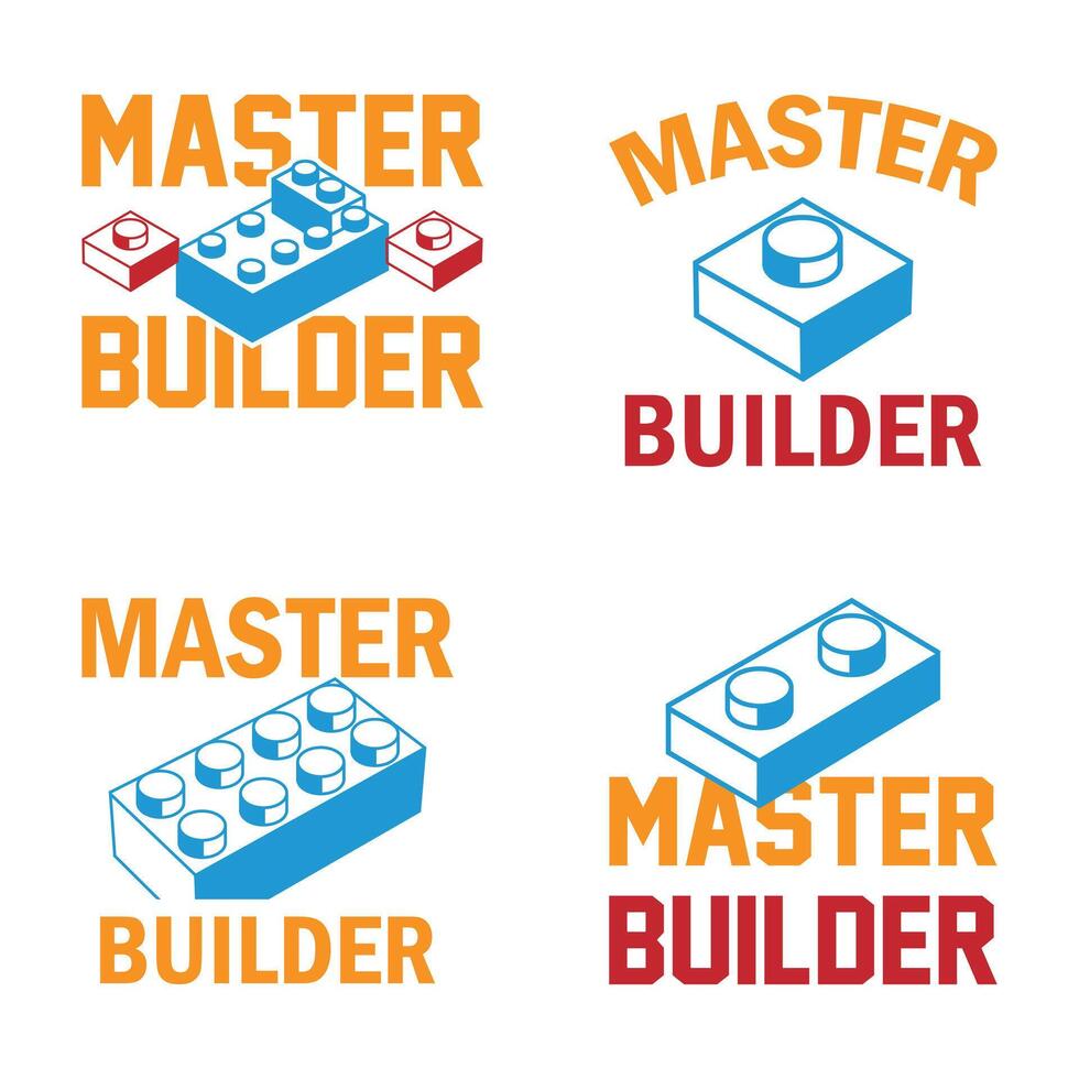 Master builder logo design vector