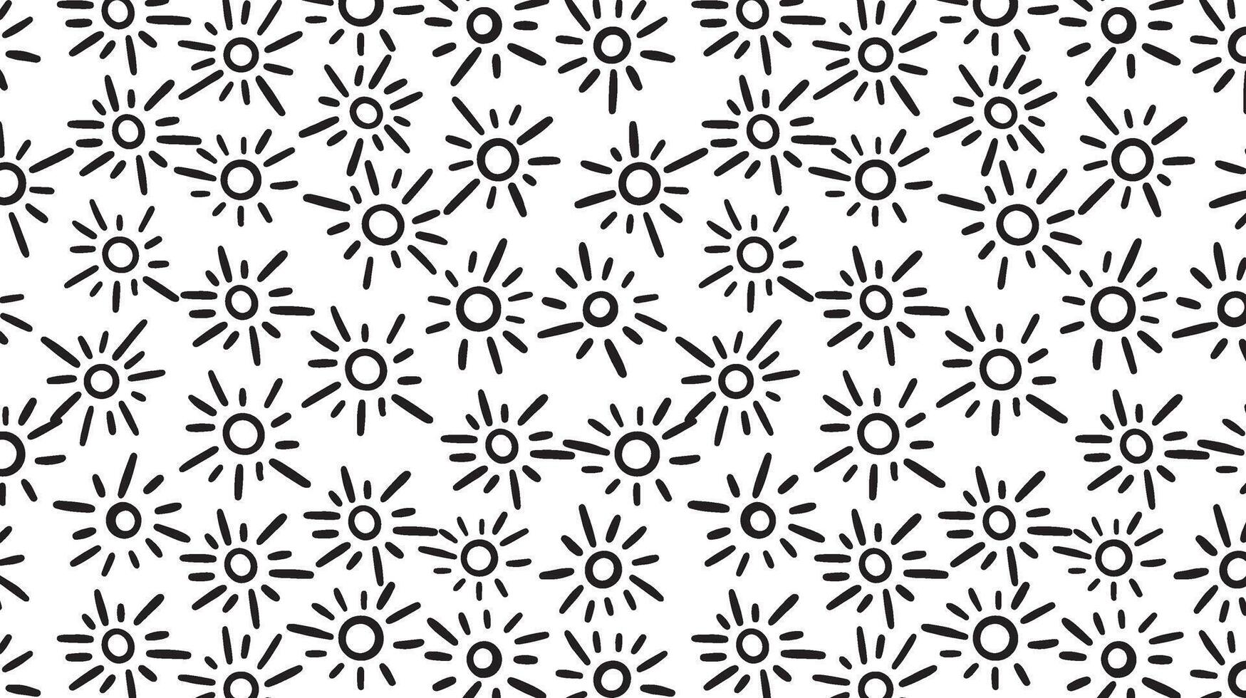 This Hand-Drawn Sun Pattern Brightens Any Design. vector