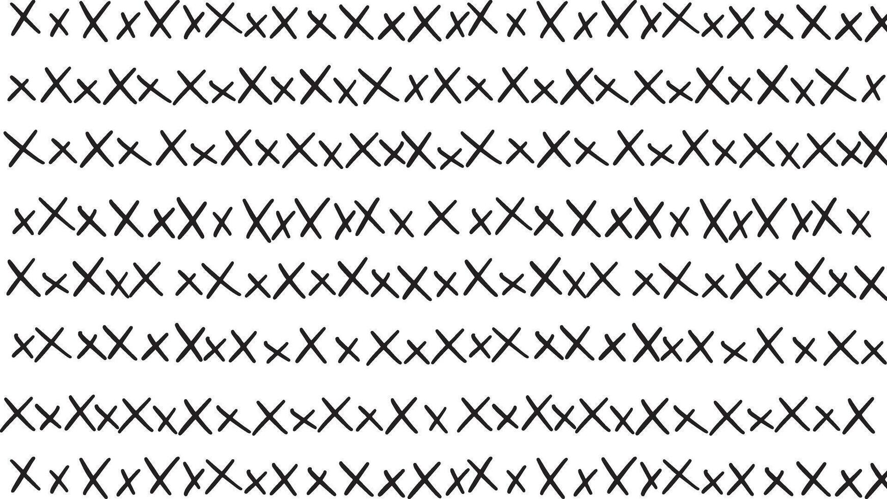 Hand-Drawn Xs Form a Seamless Pattern for Bold Designs vector