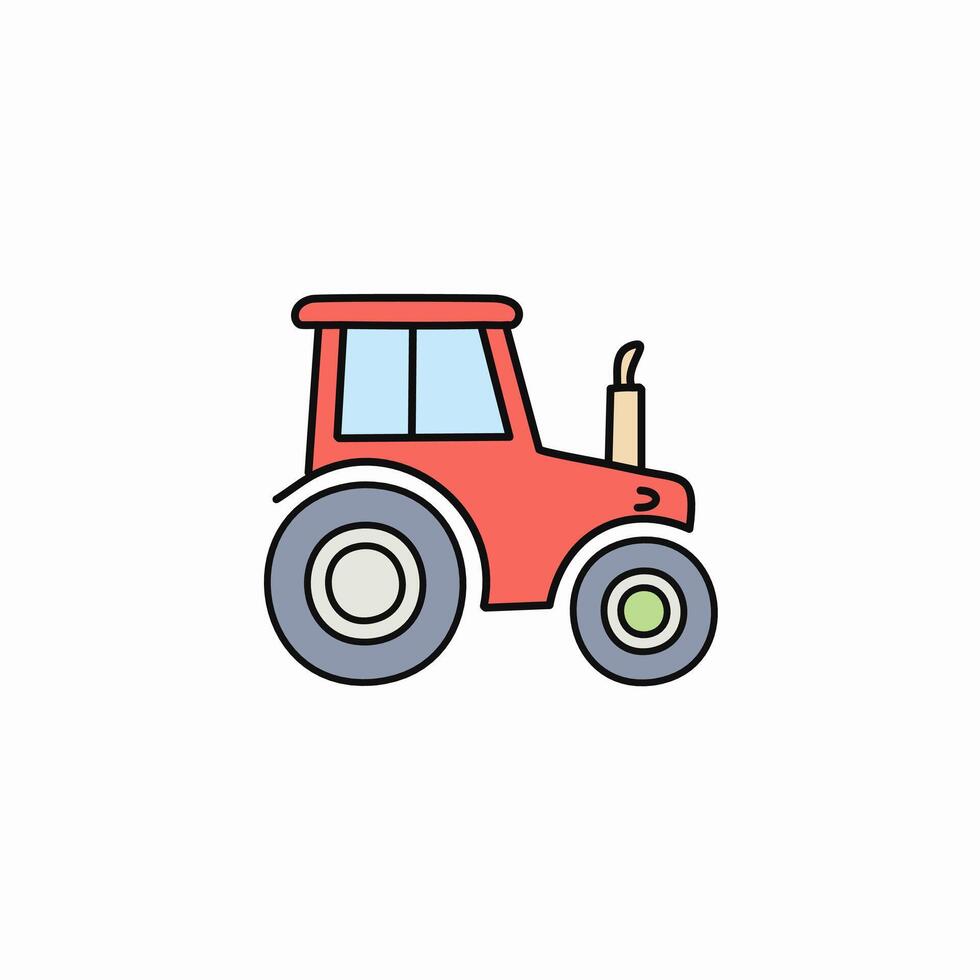 Tractor icon on white background illustration for your design. vector
