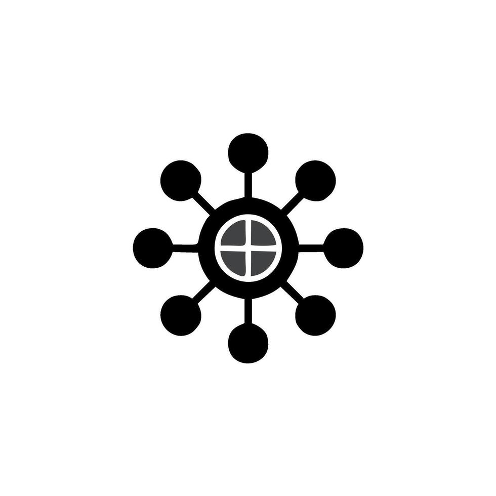 Network icon. Flat design style illustration. vector