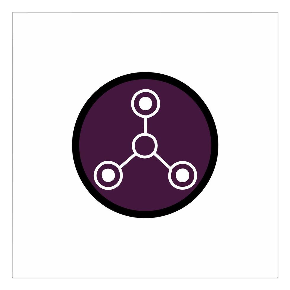 Molecule icon . Molecule symbol. Communication sign. vector