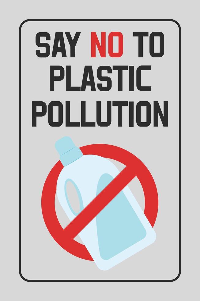 Disposable plastic. Banning plastic bottles of detergent. Say no to plastic pollution. Pollution problem concept. illustration. vector