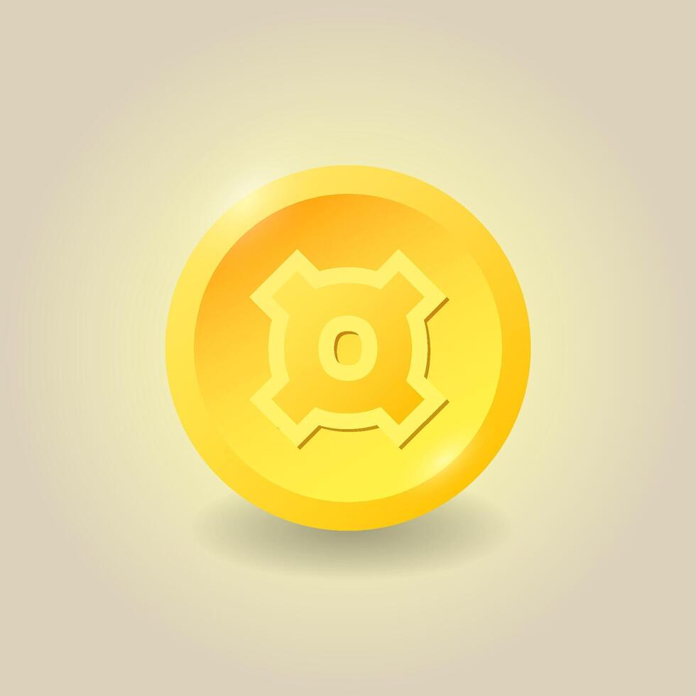 Currency gold coin. illustration. Infographics for websites and mobile applications. vector