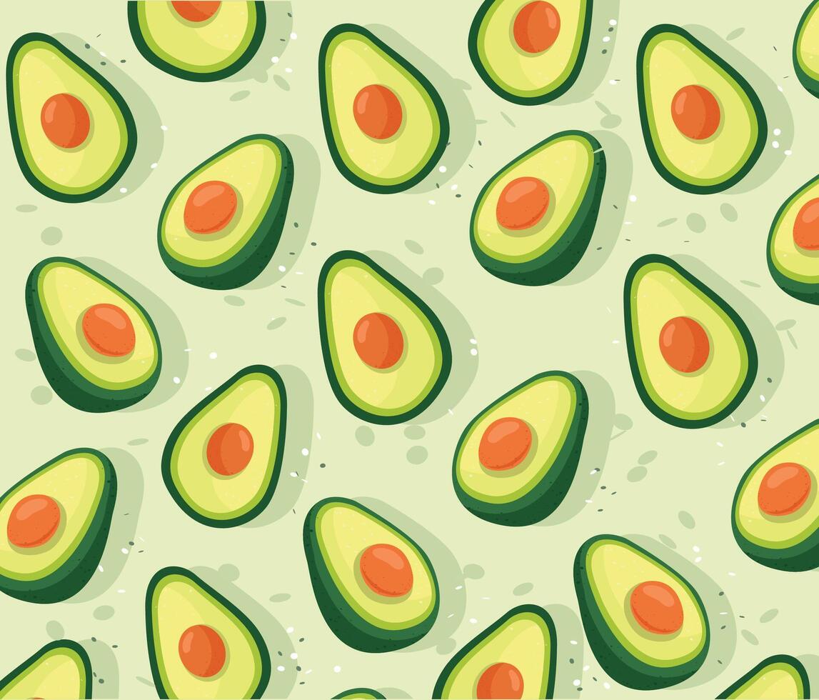 flat avocado hand drawn background vector