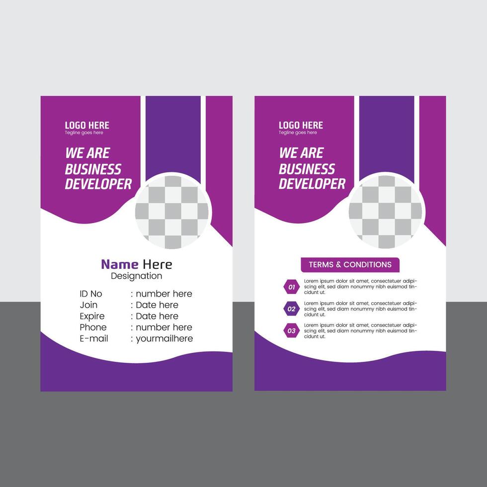 professional business id card design. corporate and clean id card template for Company staff vector