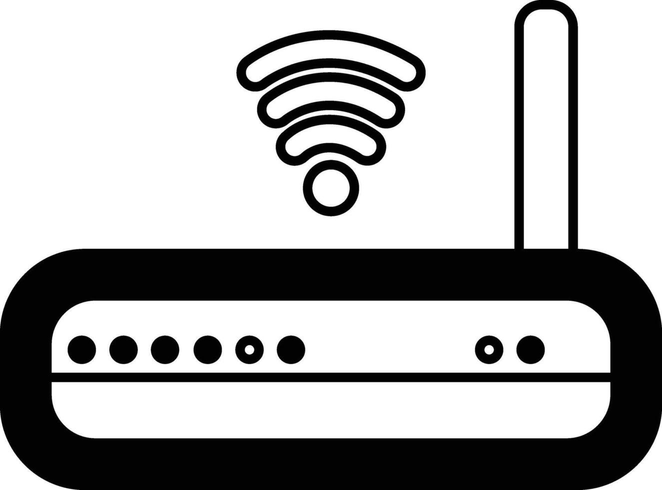 A wifi router with a black and white design vector