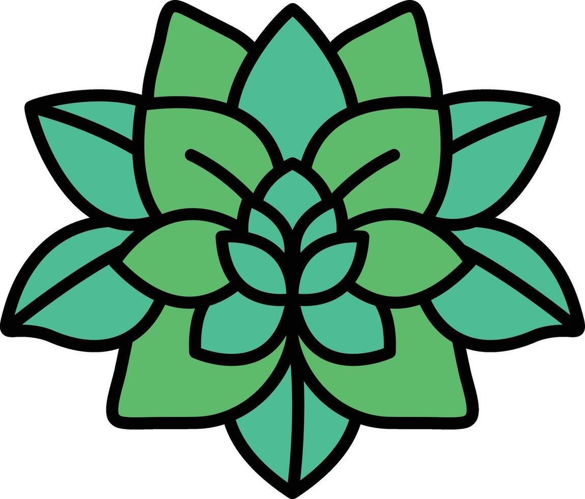 A green leafy plant with a stem vector