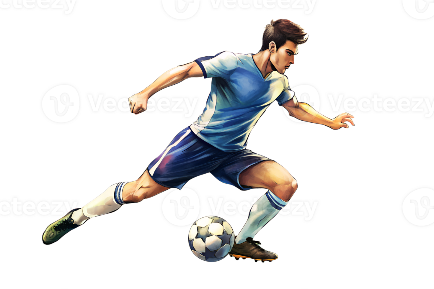 A man player in a game of soccer png