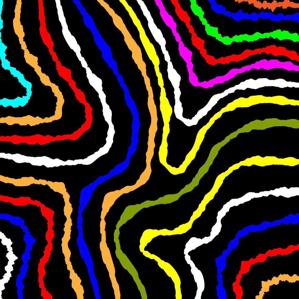 colorful abstract background hand drawn wavy lines with topographic contour for decoration vector