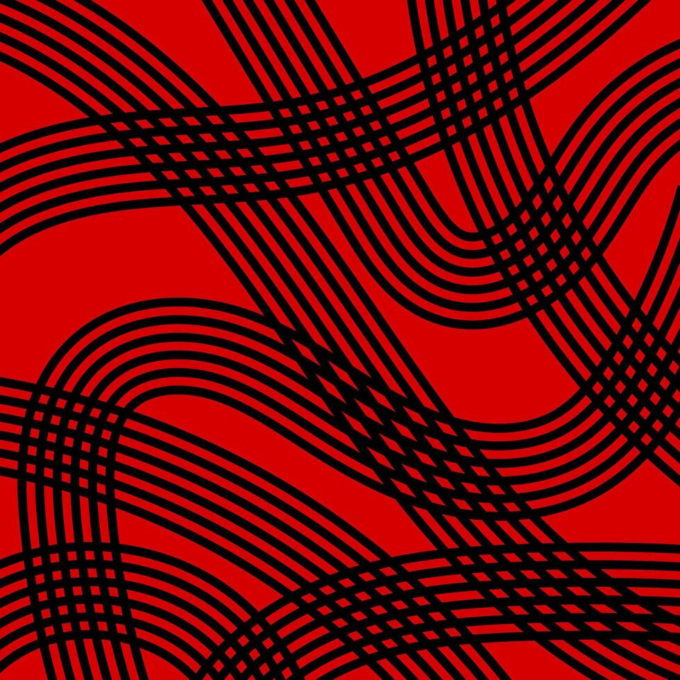 monochrome abstract background black and red wavy line art for decoration vector