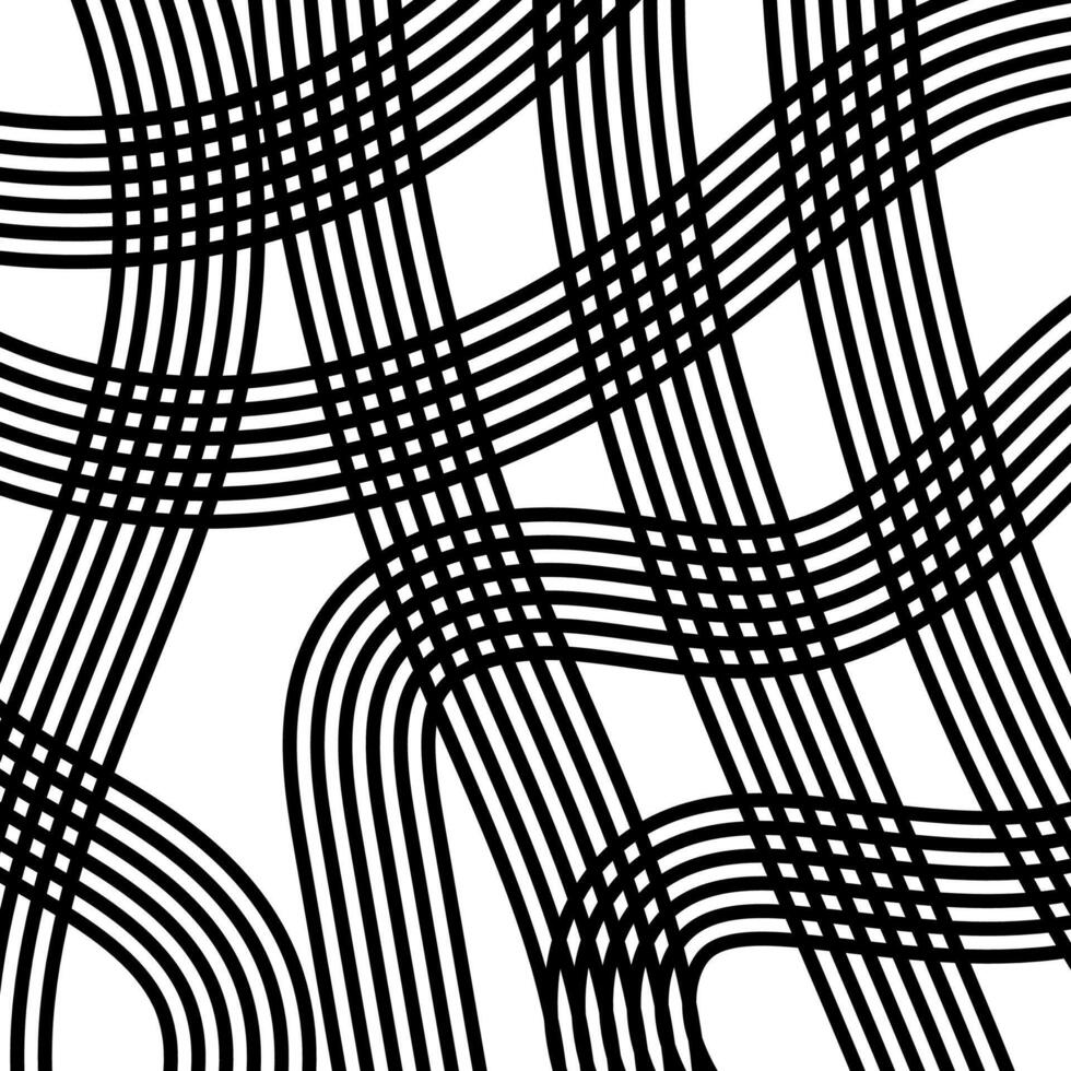 monochrome abstract background black and white wavy line art for decoration vector