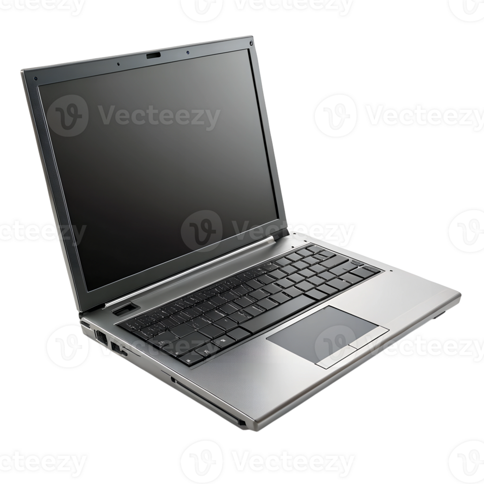 Old laptop isolate on transparency background png