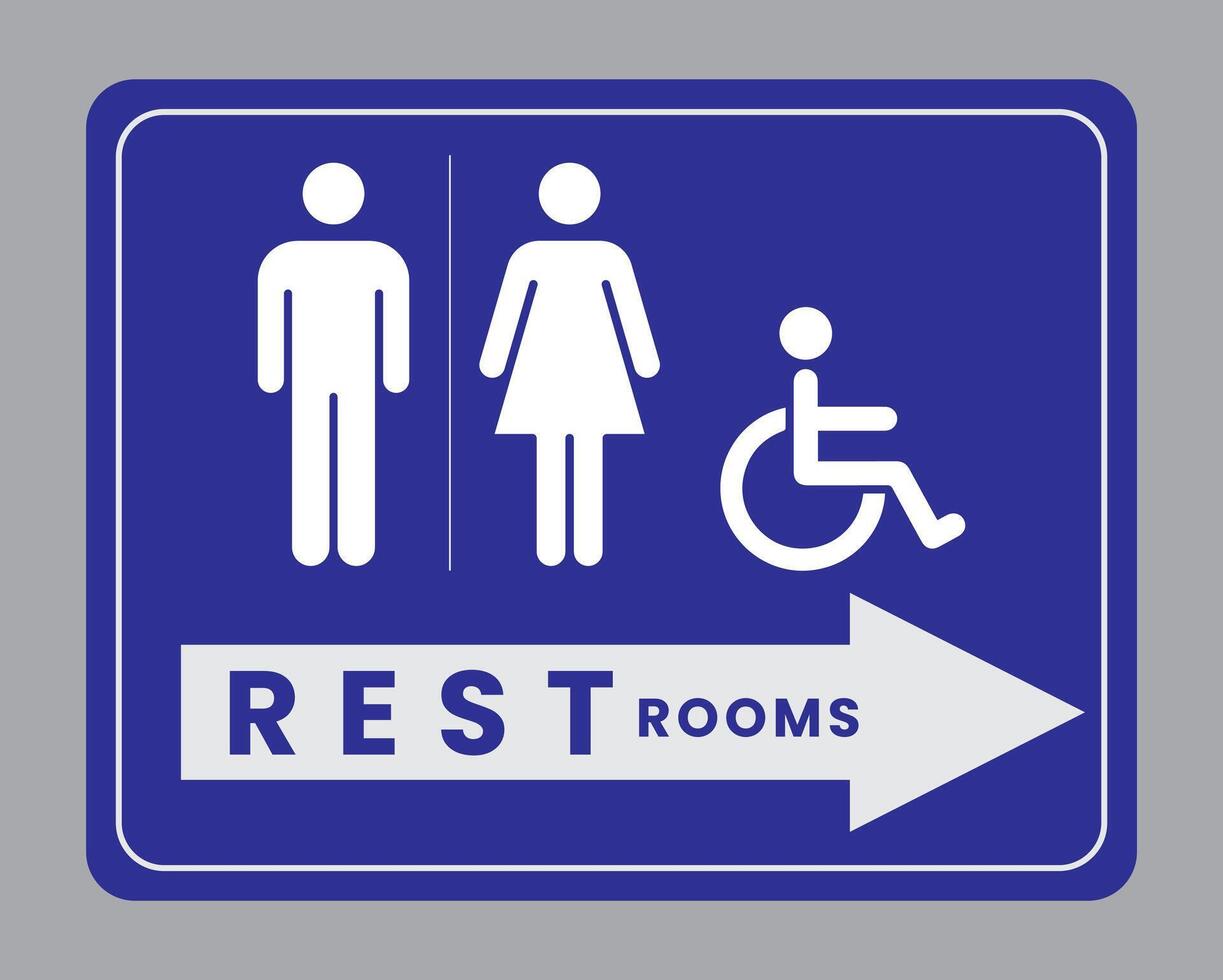 sign for a man women a market place vector