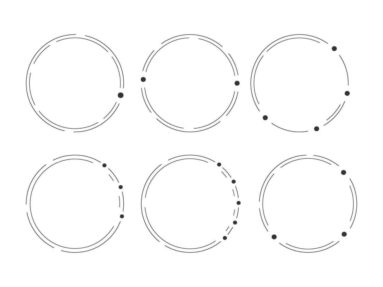Abstract circle frame template shape illustration. vector
