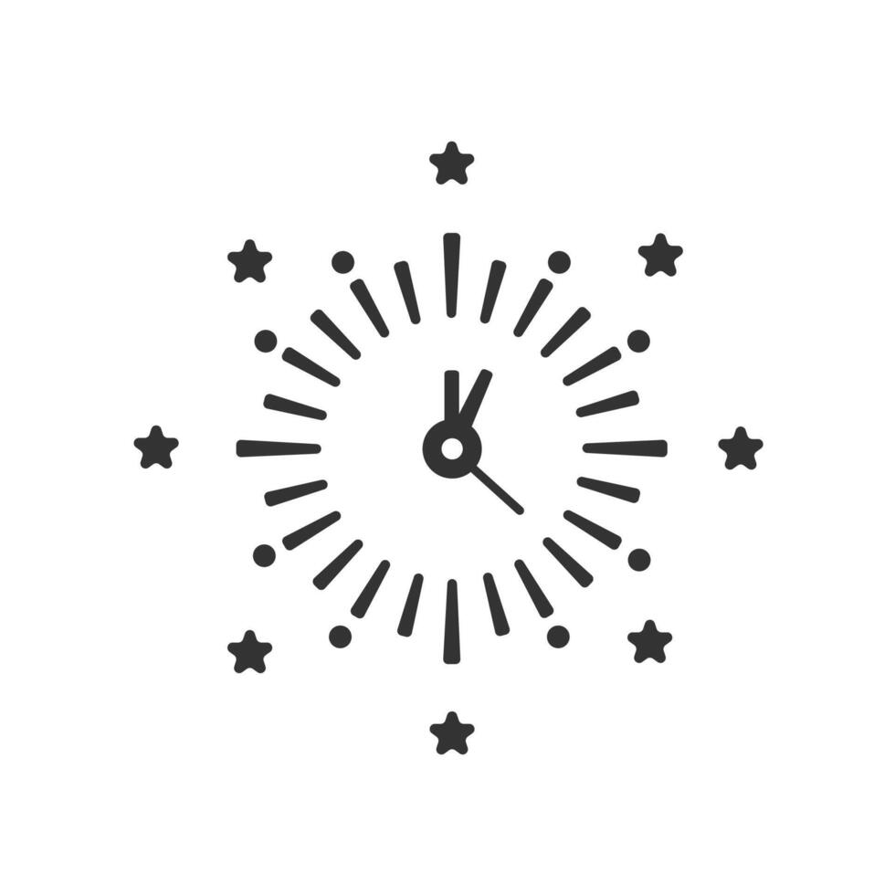 Clock icon isolated illustration. vector
