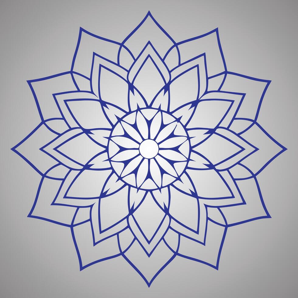 mandala design on gray background vector