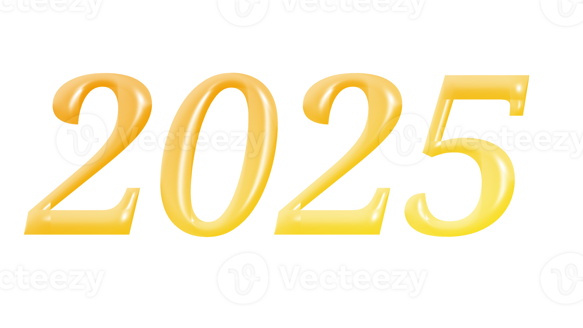 2025 Year with orange yellow color 51442110 PNG