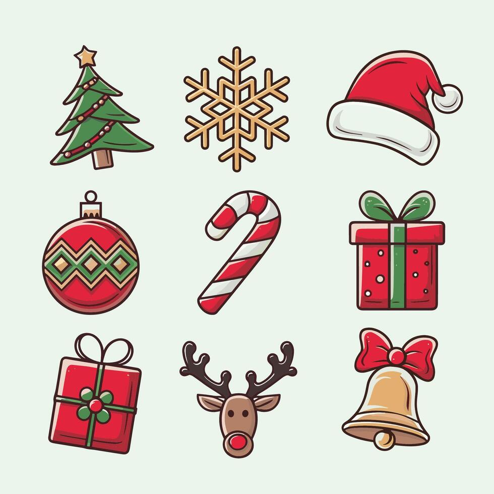 Christma Holiday element Set vector