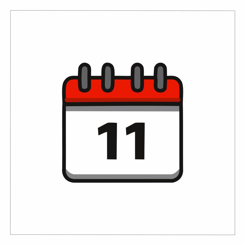 illustration, flat design. Calendar icon - 11th of May vector