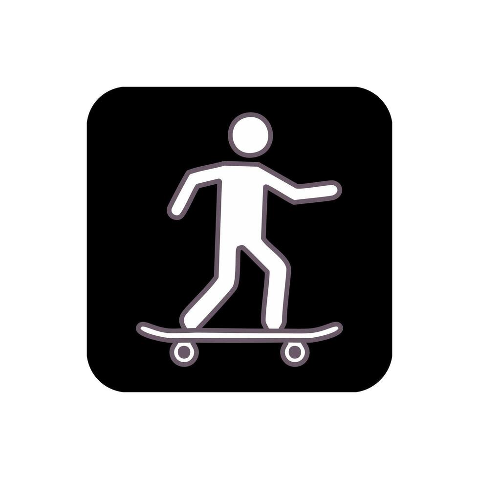 Man skateboarding illustration. Skateboarder flat style icon. vector