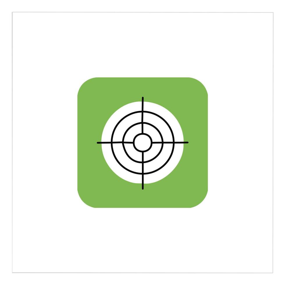 Target color icon on white background. Crosshair symbol illustration. vector