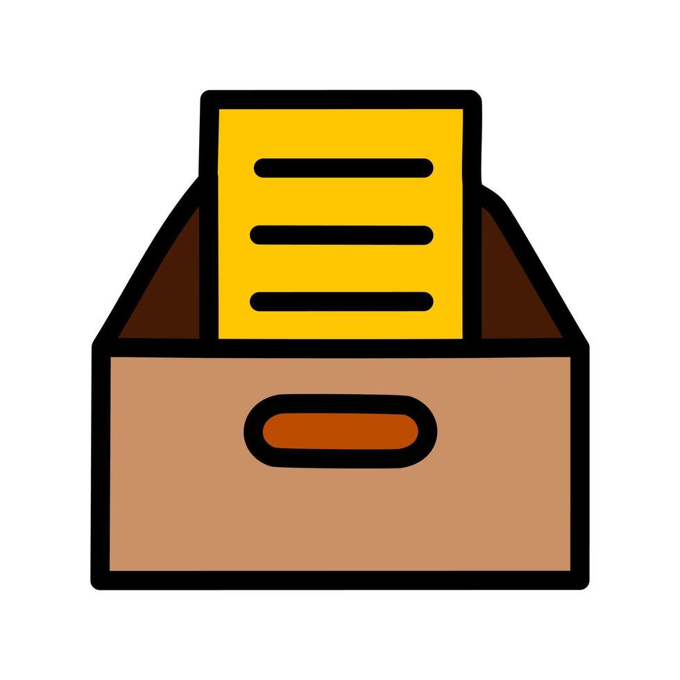 Inbox color icon. Chat message arrived illustration. vector