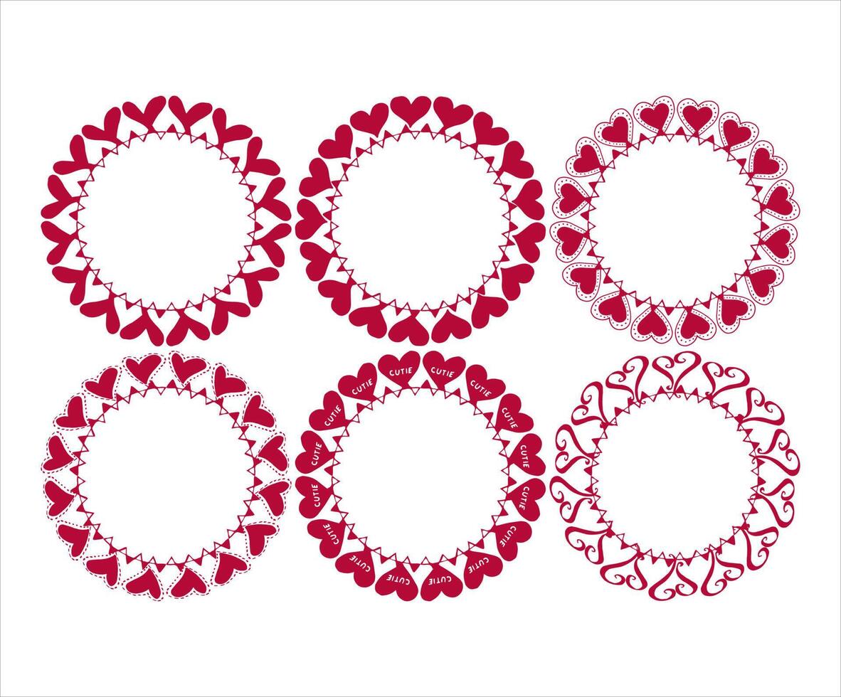 Valentine's day frame vector