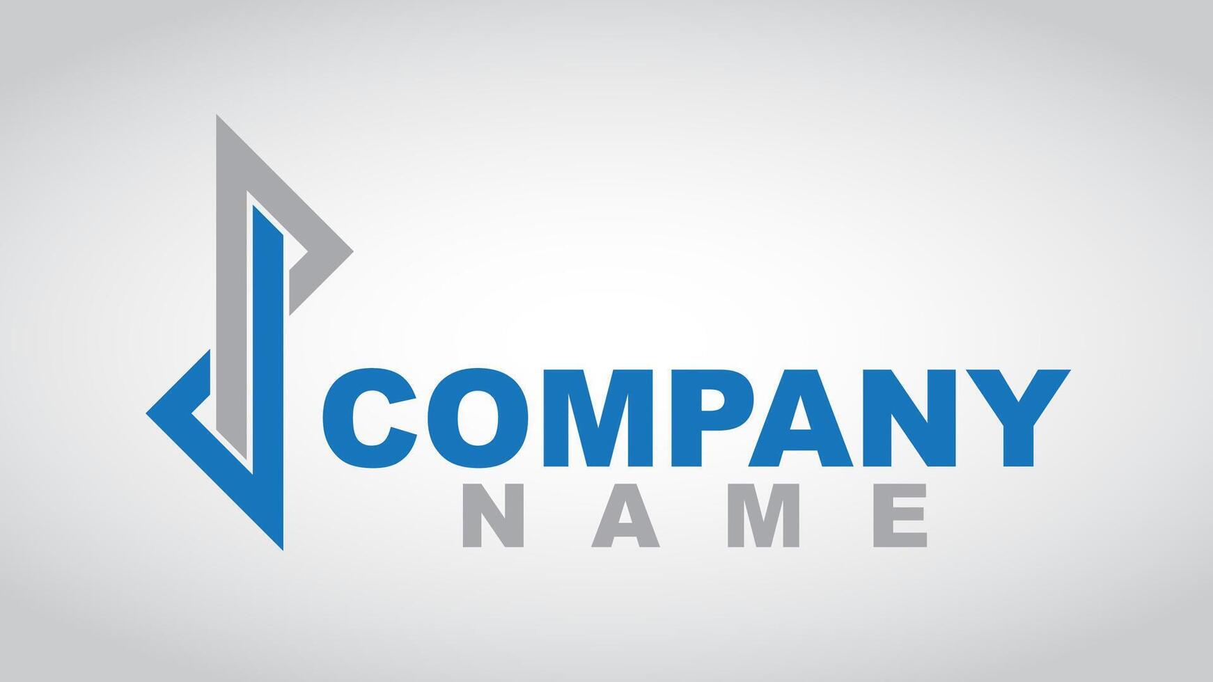 A blue and gray logo for a company vector