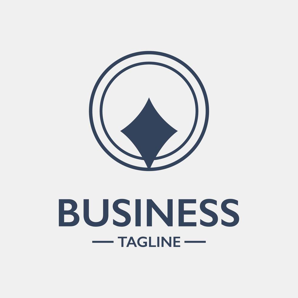 Business logo template with a diamond shape vector
