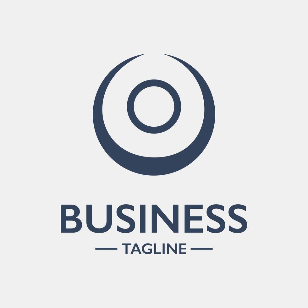 Business logo template with a circle shape vector