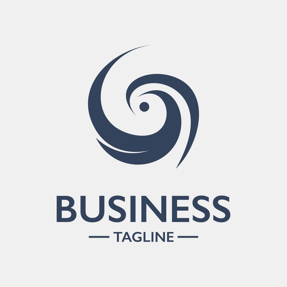 A business logo with a swirl design vector