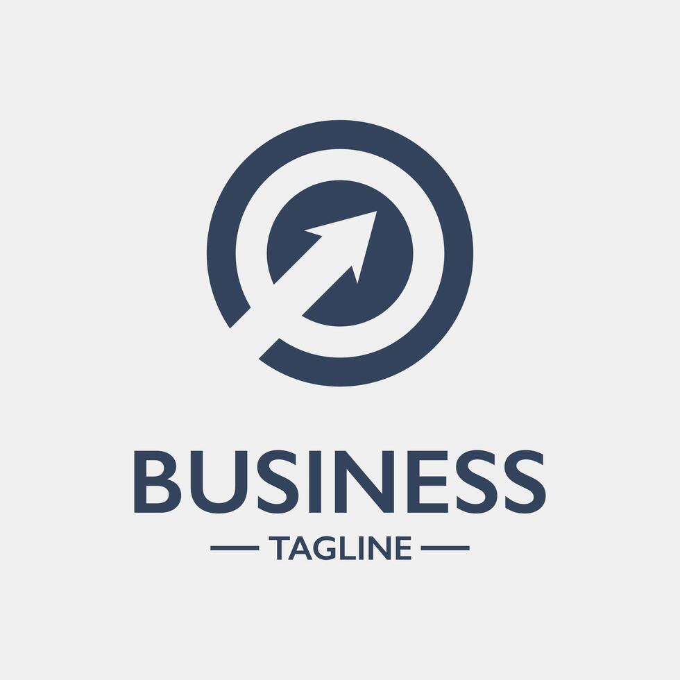 Business logo with an arrow pointing up vector