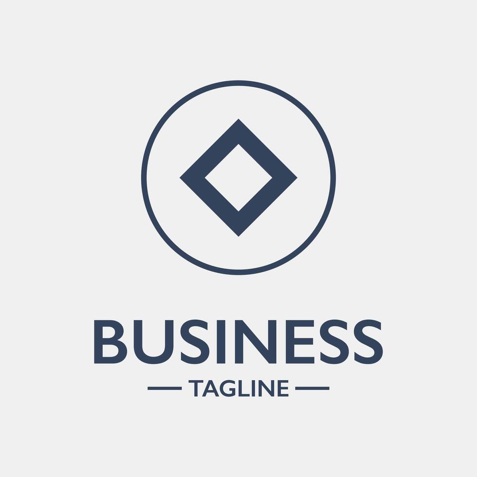 Business logo template with a diamond shape vector