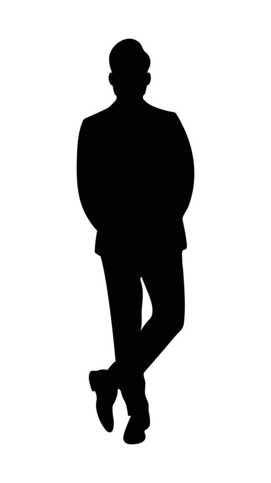 Silhouette of a man isolated on white background vector