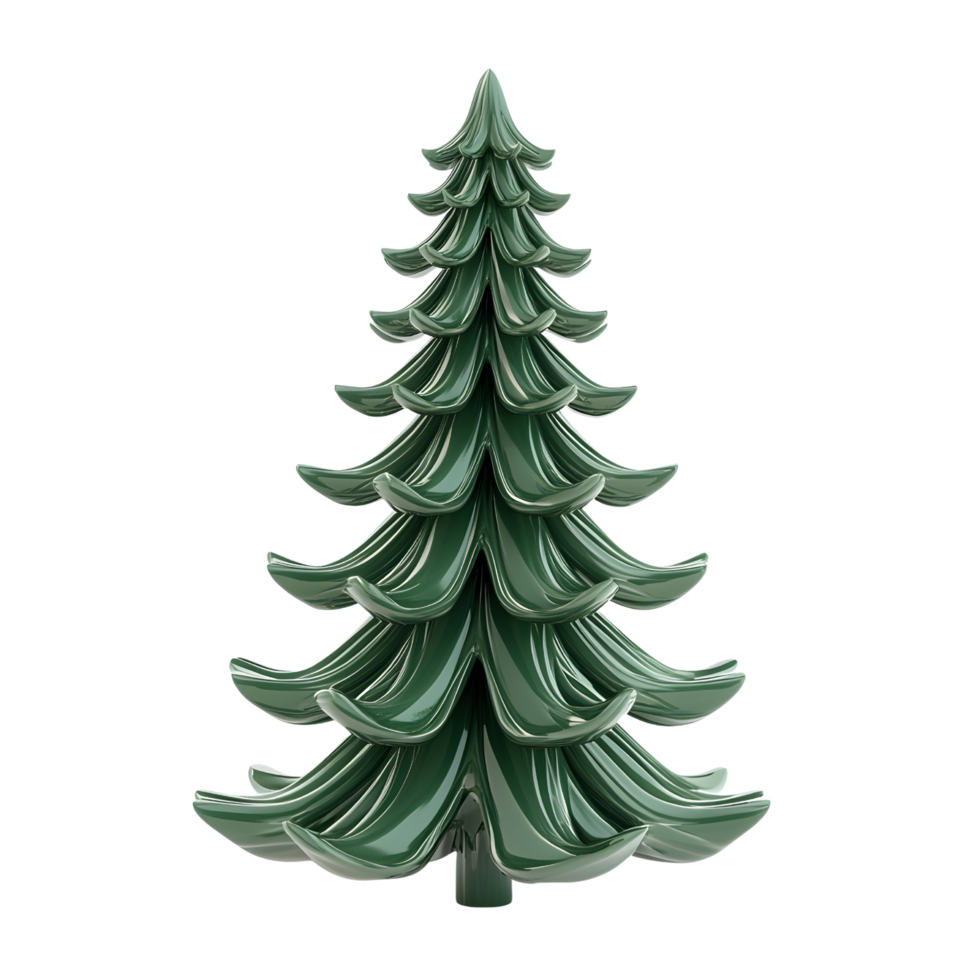 Realistic 3d christmas tree displayed on a clear backdrop png