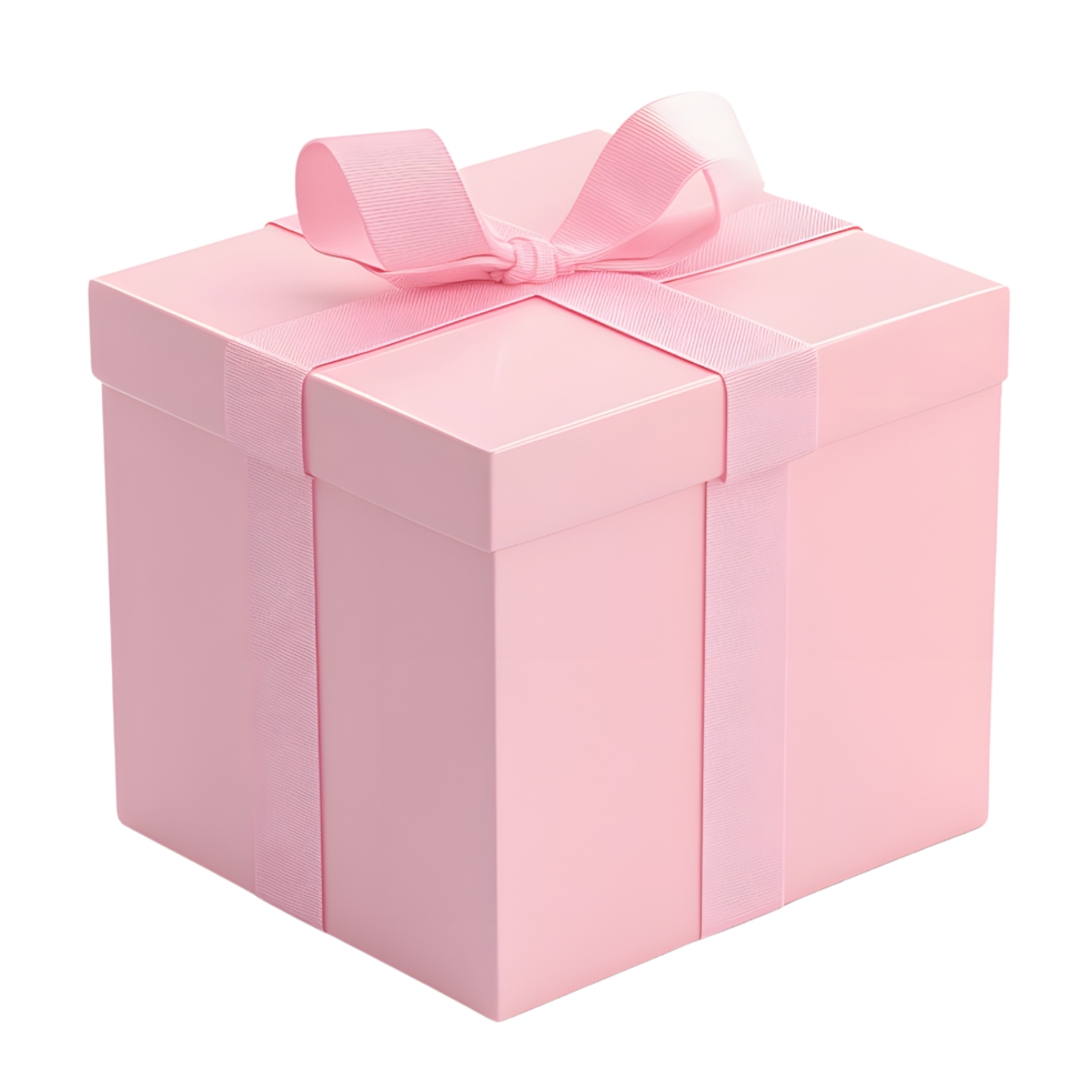 A 3D gift box isolated on a transparent background png