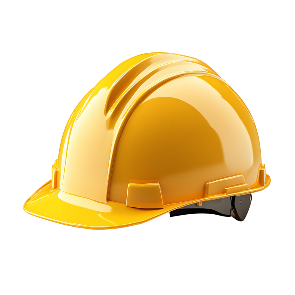 Professional 3d construction hard hat design displayed on a transparent background png